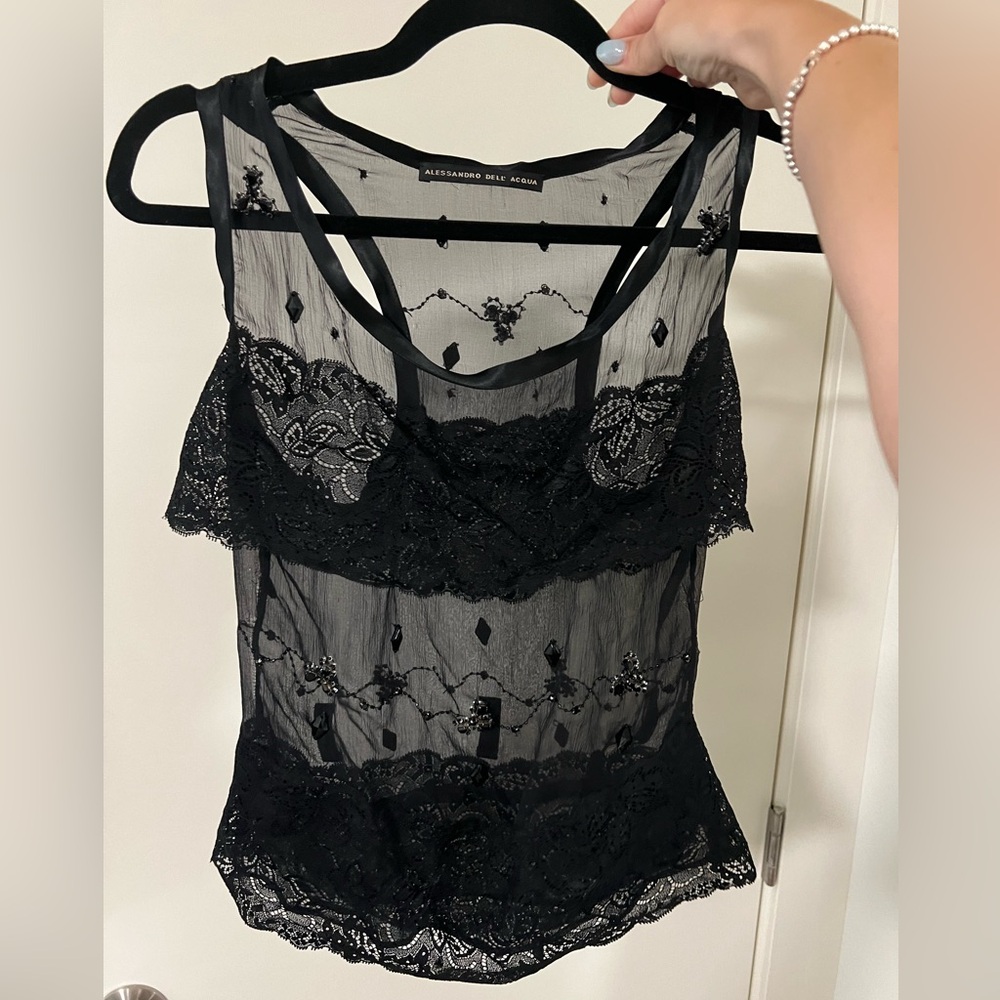 Vintage Dell'Acqua Alessandro beaded tank